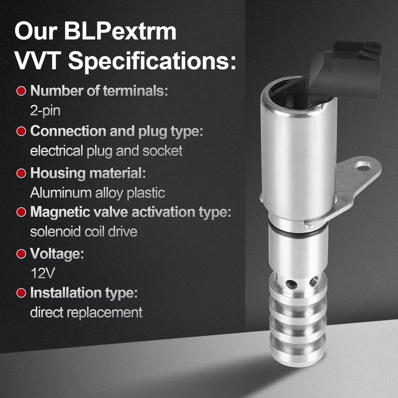 BLPextrm Variable Valve Timing VVT Solenoid Fits for Chevy Colorado Trailblazer, for GMC Canyon Envoy, for Buick Rainier, for Isuzu I280 3.5 3.7 4.2L - Camshaft Position Actuator Solenoid Replace 12615873 - Image 2